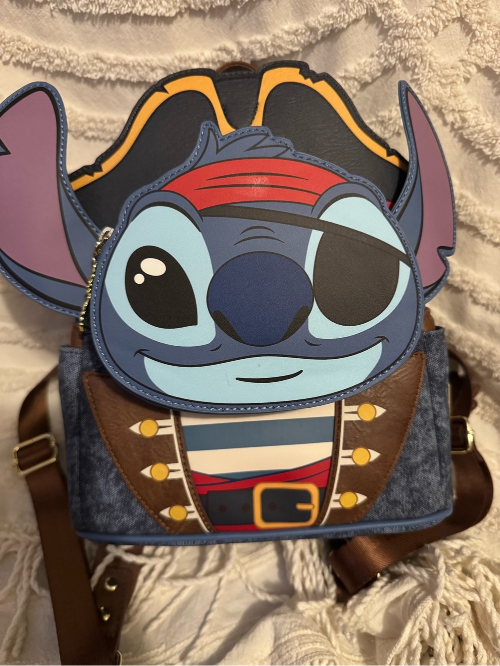 NWT Loungefly Disney Lilo & Stitch Pirate Stitch Figural Mini Backpack CALL OUT